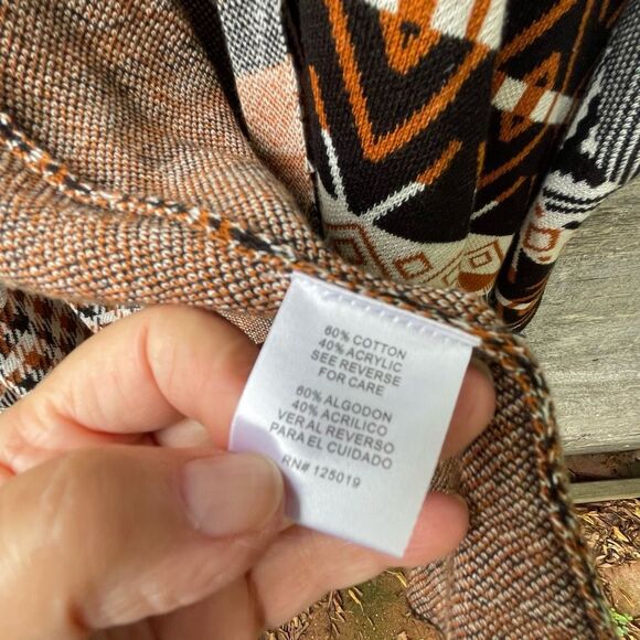 Joseph A. Woman Aztec cape poncho wrap OS boho festival - Picture 7 of 9